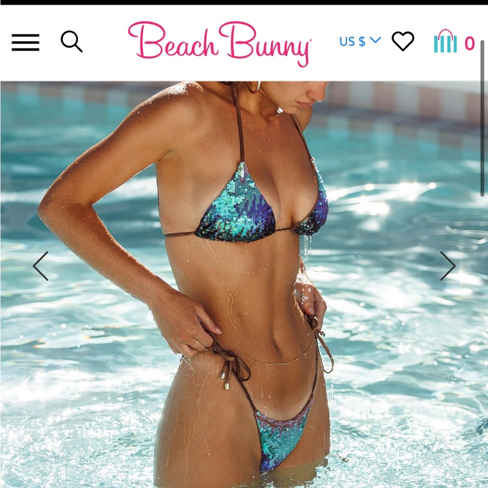 Blue Ariel Sequins beach bunny